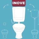 Ver mais imagens de Caixa de Descarga Baixa Branca com Duplo Acionamento + Conversor de Descarga