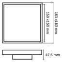 Ver imagem 2 de Ralo Invisível Preto 15 X 15 Cm - 1619 Estrela 15x15