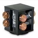Ver imagem 1 de Porta Condimentos 8 Peças Giratório Inox e Bronze - Mimo