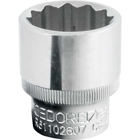 Soquete Estriado com Encaixe de 1-2 26mm Borda Serrilhada Gedore Red Ostenvonder