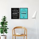 Ver imagem 2 de Kit 2 Quadros para Decoração Frases Amor Sala Quarto