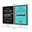 Ver imagem 4 de Kit 2 Quadros para Decoração Frases Amor Sala Quarto