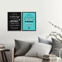 Ver imagem 3 de Kit 2 Quadros para Decoração Frases Amor Sala Quarto