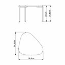 Ver imagem 2 de Mesa de Centro Orgânica 58,5cm Pé Metal Móvel na Caixa