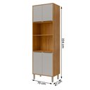 Ver imagem 3 de Paneleiro Torre Quente Aurea 2 Fornos com 4 Portas Cinamomo/off White