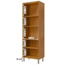 Ver imagem 2 de Paneleiro Torre Quente Aurea 2 Fornos com 4 Portas Cinamomo/off White