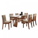Ver imagem 2 de Conjunto Mesa Texas Tampo Slim Vidro Plus 6 Cadeiras Paris Cel Móveis