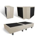 Ver imagem 2 de Base Cama Box Solteiro Otto Suede Bege para Colchão 188x88x39cm Dobrável Reforçada - Arkell
