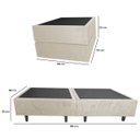 Ver mais imagens de Base Cama Box Solteiro Otto Suede Bege para Colchão 188x88x39cm Dobrável Reforçada - Arkell