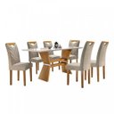 Ver imagem 2 de Conjunto Mesa Texas Tampo Slim Vidro Plus 6 Cadeiras Texas Cel Móveis