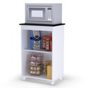 Ver imagem 3 de Balcão Micro-ondas Multiuso Vitória Com 02 Portas Branco