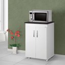 Ver imagem 4 de Balcão Micro-ondas Multiuso Vitória Com 02 Portas Branco