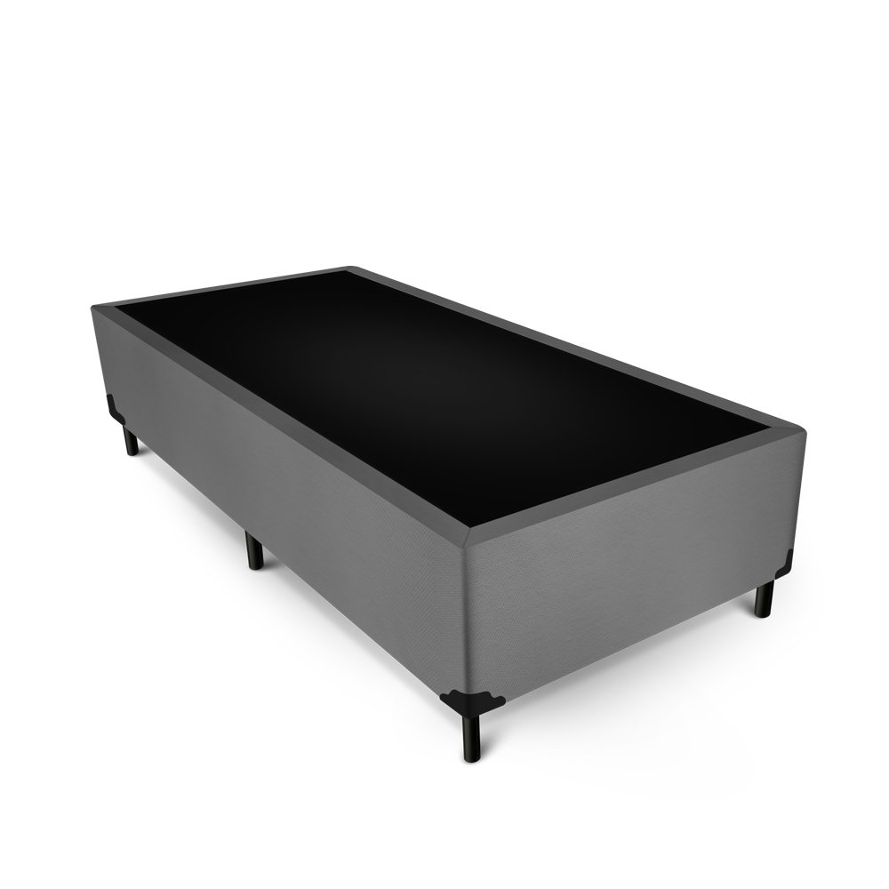 Box Max Ultra Suede Chumbo Solteiro Americano 96x203x30cm