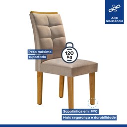 Conjunto Mesa Genova Tampo Slim Vidro Plus 6 Cadeiras Napoles  - 5