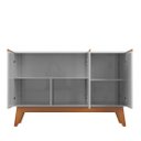 Ver imagem 5 de Buffet Ares Lux Três Portas 1.25 Branco/Nature - Tebarrot Móveis