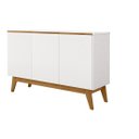 Ver imagem 2 de Buffet Ares Lux Três Portas 1.25 Branco/Nature - Tebarrot Móveis