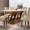 Conjunto Mesa Genova Tampo Slim Vidro Plus 6 Cadeiras Napoles  - 1