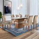 Ver imagem 1 de Conjunto Mesa Capri Tampo Smart Vidro 6 Cadeiras Napoles Cel Móveis