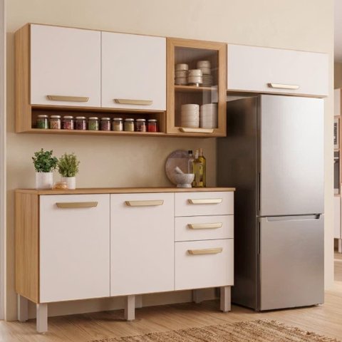 Cozinha Completa Athenas 7 Portas 2 Gavetas MDF-MDP 110cm Mobilihouse