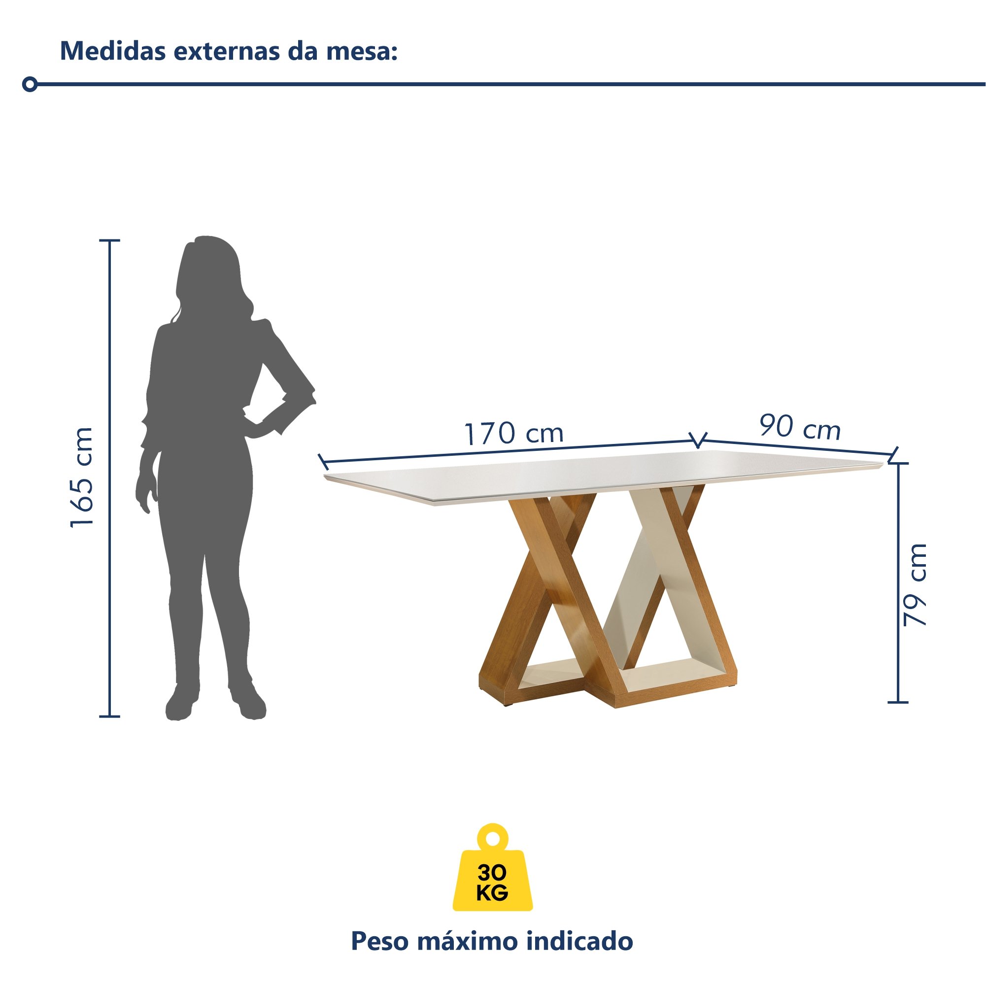 Conjunto Mesa Laguna Tampo Slim Vidro Plus 6 Cadeiras Laguna  - 9