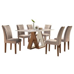 Conjunto Mesa Laguna Tampo Slim Vidro Plus 6 Cadeiras Laguna  - 14