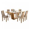 Conjunto Sala de Jantar Mesa Tampo Soft Vidro Ibiza 6 Cadeiras Germany Espresso Móveis - 2