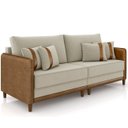 Ver imagem 1 de Sofá Torino Cinza Suede/corino:2,6m