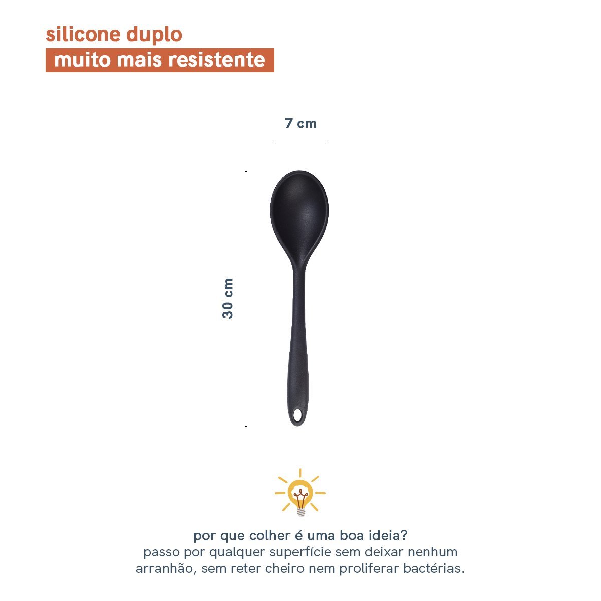 COLHER DE SILICONE DUPLO - OIKOS - 2