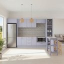 Ver imagem 1 de Cozinha Modulada 10 Peças sem Tampo com Cristaleira e Ilha Marselha CabeCasa MadeiraOriginals