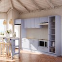 Ver imagem 4 de Cozinha Modulada 10 Peças sem Tampo com Cristaleira e Ilha Marselha CabeCasa MadeiraOriginals