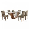 Conjunto Mesa Ibiza Tampo Slim Vidro Plus 6 Cadeiras Ibiza Espresso Móveis - 2