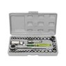 Conjunto de Ferramentas Soquete Encaixe 1-4" e 3-8" Kit 40 Peças Chave Catraca Automotiva Prata - 1