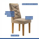 Ver imagem 4 de Conjunto Sala de Jantar Mesa Tampo Slim Vidro Plus 8 Cadeiras Germany Yescasa