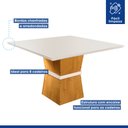 Ver imagem 3 de Conjunto Sala de Jantar Mesa Tampo Slim Vidro Plus 8 Cadeiras Germany Yescasa
