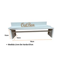 Kit 2 Peças Prateleira Porta Fralda Organizadora Resistente Simples Suporte Quarto Bebê 70cm - 2