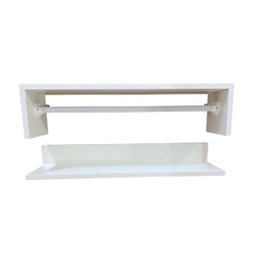 Kit 2 Peças Prateleira Porta Fralda Organizadora Resistente Simples Suporte Quarto Bebê 70cm - 1