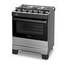 Ver imagem 4 de Fogão a Gás Mesa Inox Tampa de Vidro Forno 84l Esmaltec Ideal Top Inox 5 Bocas Bivolt