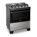 Ver imagem 1 de Fogão a Gás Mesa Inox Tampa de Vidro Forno 84l Esmaltec Ideal Top Inox 5 Bocas Bivolt