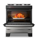 Ver imagem 6 de Fogão a Gás Mesa Inox Tampa de Vidro Forno 84l Esmaltec Ideal Top Inox 5 Bocas Bivolt