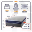 Ver imagem 3 de Conjunto Cama Box Super King c/ Molas Ensacadas Lagras Cinza 193x203x66