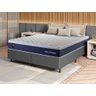 Conjunto Cama Box Super King c/ Molas Ensacadas Lagras Cinza 193x203x66 - 2