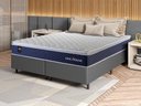 Ver imagem 1 de Conjunto Cama Box Super King c/ Molas Ensacadas Lagras Cinza 193x203x66