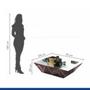 Ver imagem 2 de Mesa de Centro Espelhada Laguna Espresso Móveis