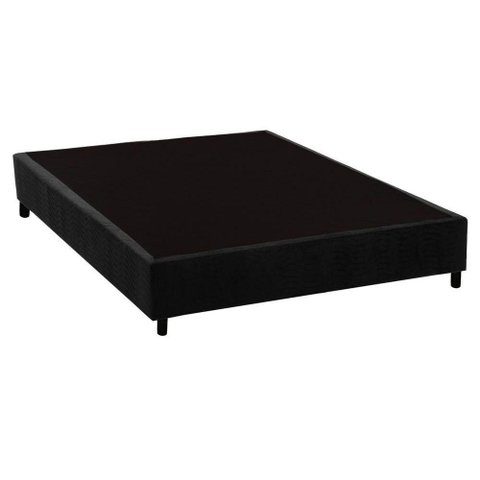 Cama Box Base Casal Bipartido Universal Suede Black (138 (2 Vol 69x188x20) - Costa Rica