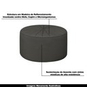 Ver imagem 3 de Conjunto Decorativo Sofá 240cn e Poltrona Clarke com Puff Round Veludo Cinza - Gran Belo