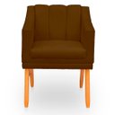 Ver imagem 5 de Kit com 2 Poltronas Cadeira para Sala Confortável e Moderna Mila Suede:marrom