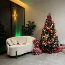 Ver imagem 2 de Sofá Orgânico 2LUGARES c/2ALMOFADAS Curvo Sala Recepção Amsterdã Boucle Off White - Montanaris Decor