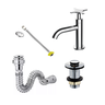 Kit Torneira + Engate Flexível + Válvula Click + Sifão - 1