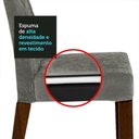 Ver imagem 6 de Conjunto Sala de Jantar Mesa Tampo de Madeira 6 Cadeiras Rustic/silver Fabiana Madesa Rustic/silver