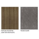 Ver imagem 5 de Conjunto Sala de Jantar Mesa Tampo de Madeira 6 Cadeiras Rustic/silver Fabiana Madesa Rustic/silver